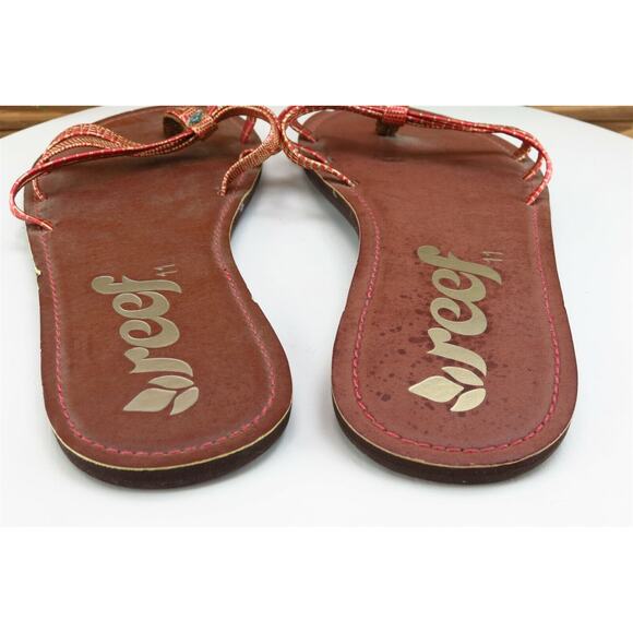 Reef Sz 11 M Orange Flip Flop Synthetic Women‎ Sandals - Picture 5 of 8